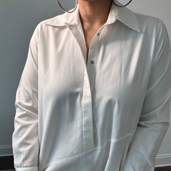 Marques Almeida White Shirt Dress with Hankerchief Hemline - Picture 11 of 16